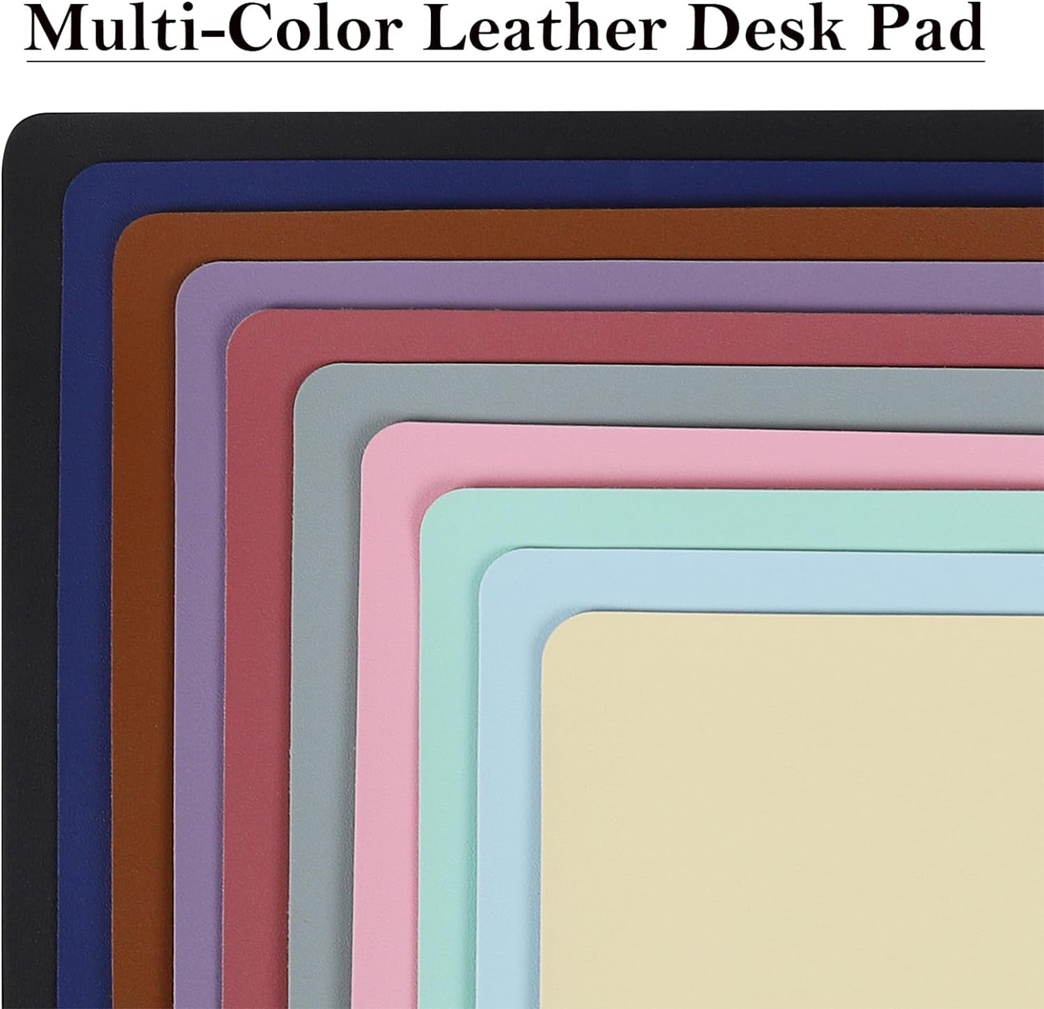 PU Leather Desk Pad with Suede Base, Multi-Color Non-Slip Mouse Pad, 24” X 14” Waterproof Desk Writing Mat, Large Desk Blotter Protector (Voilet)
