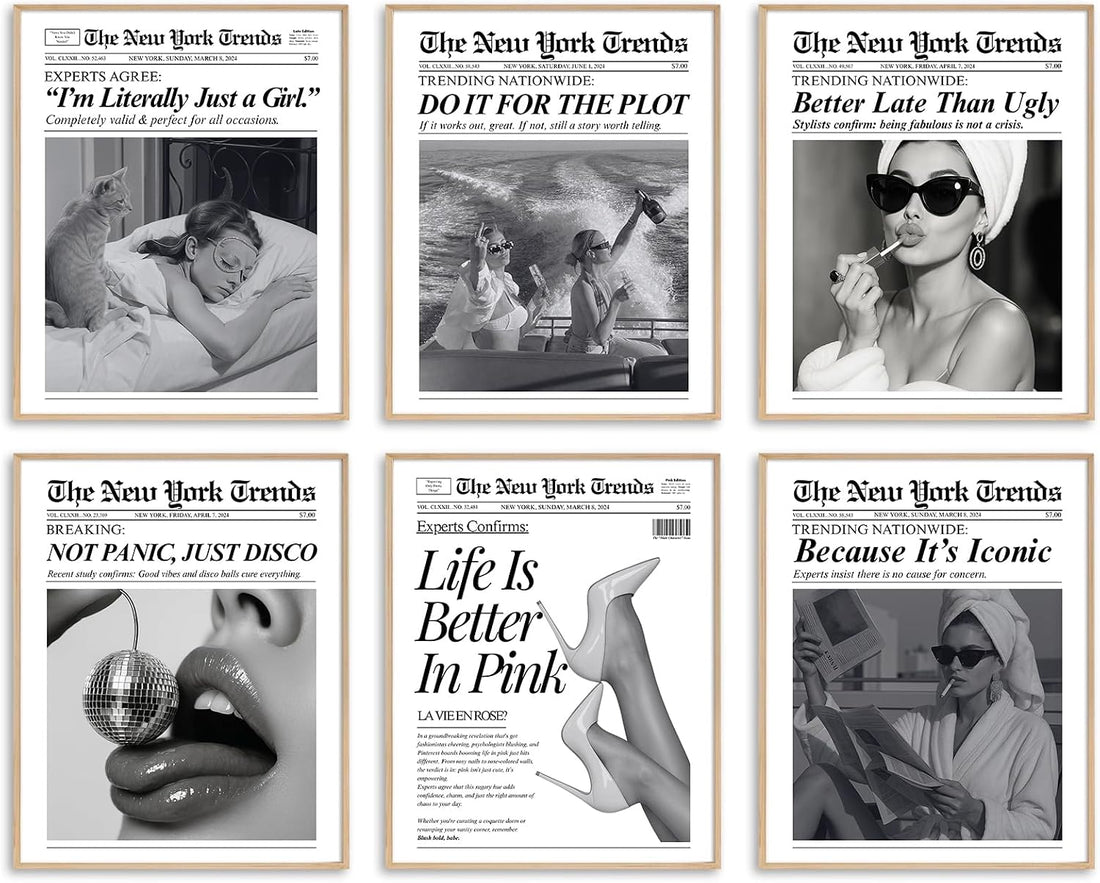 Vintage Newspaper Wall Art