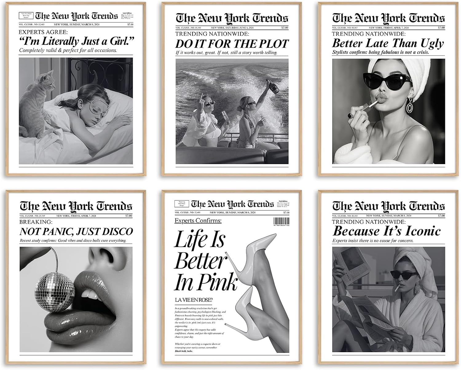 Vintage Newspaper Wall Art