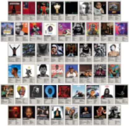 Rappers Album Cover Posters, Retro Rappers Music Posters Wall Collage Kit for Teen Bedroom Decor | 4"X 6", 50PCS Unframed