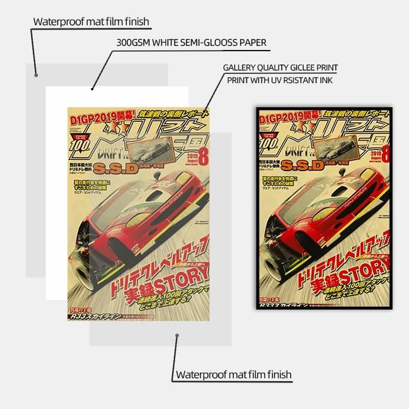 JDM racing car wall art