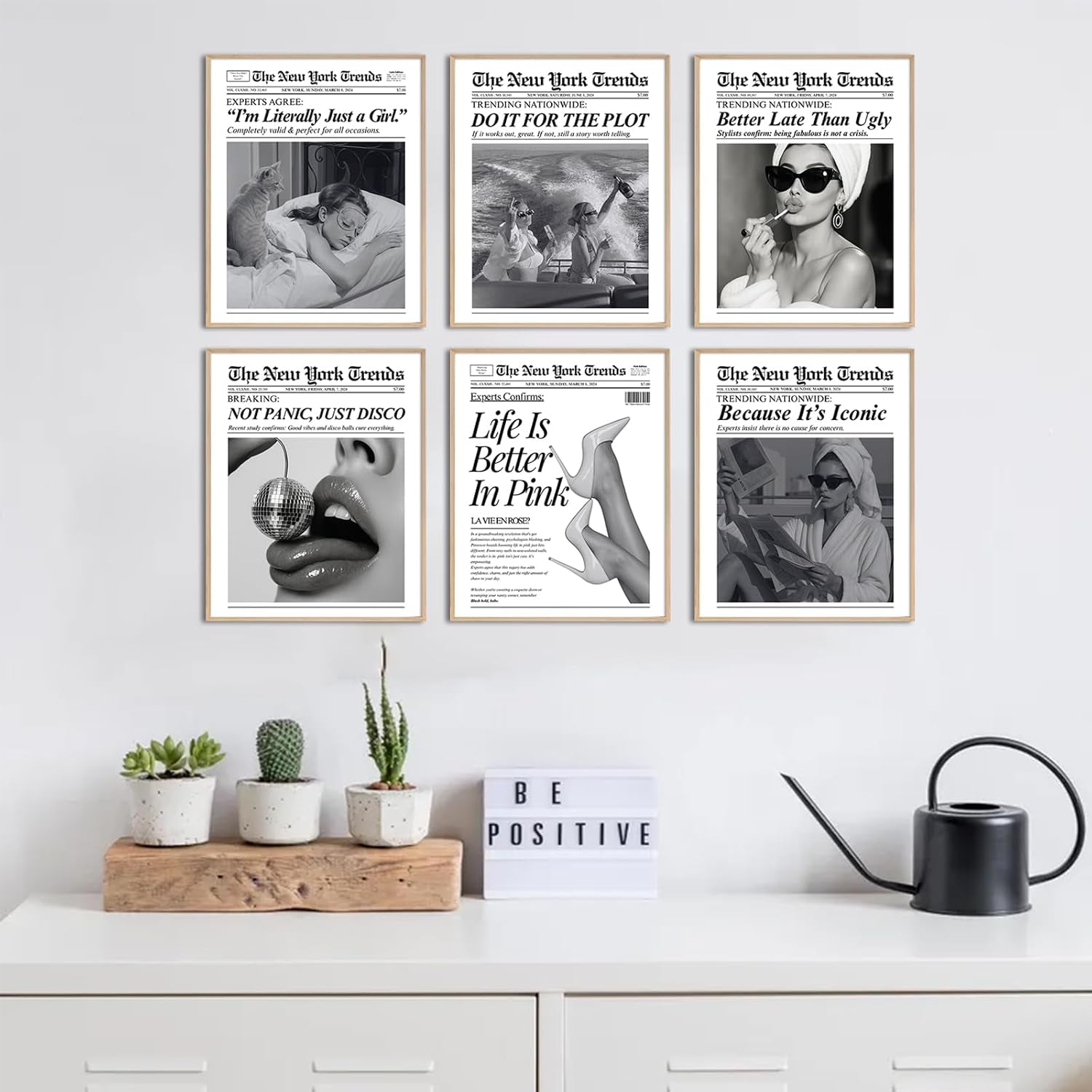 Vintage Newspaper Wall Art