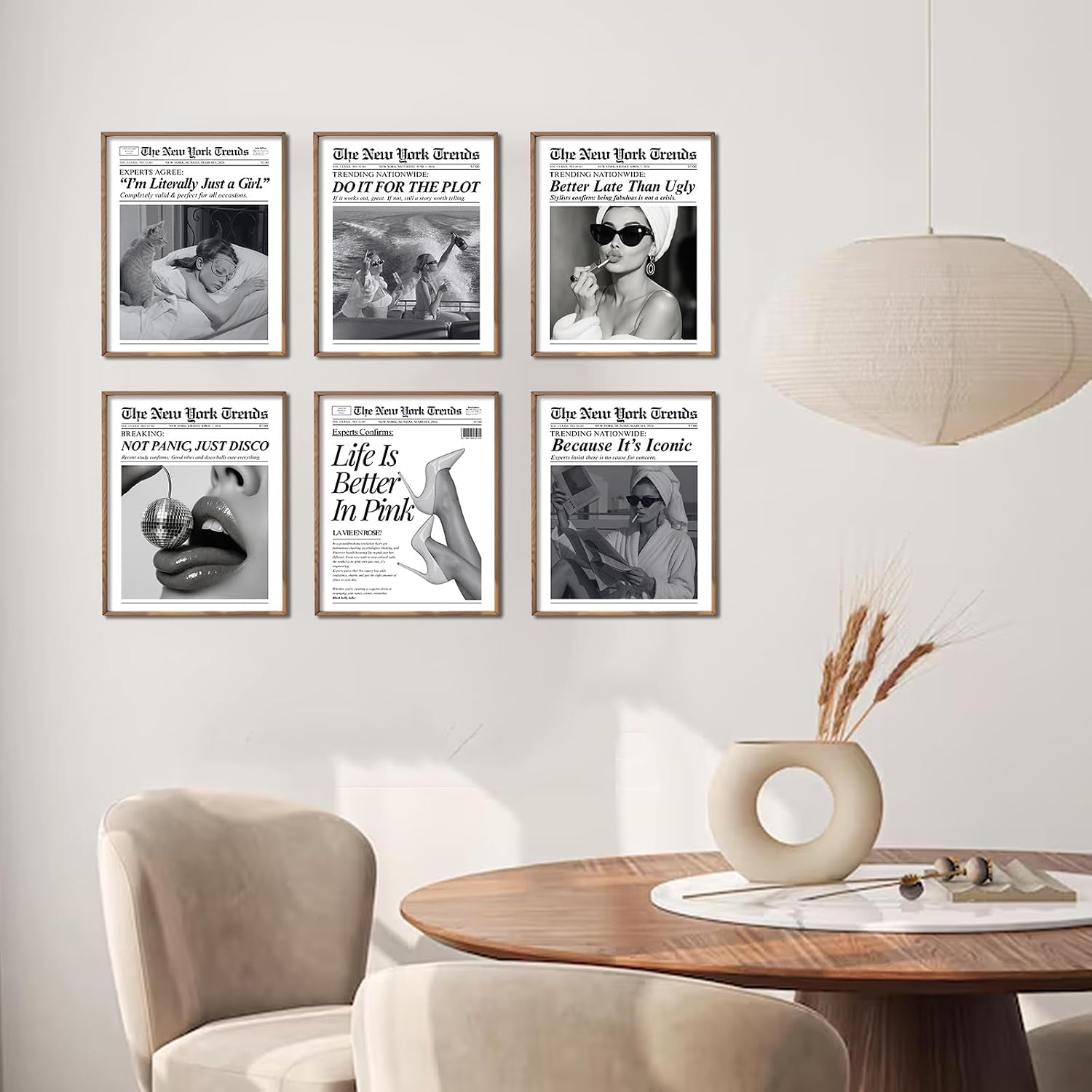 Vintage Newspaper Wall Art