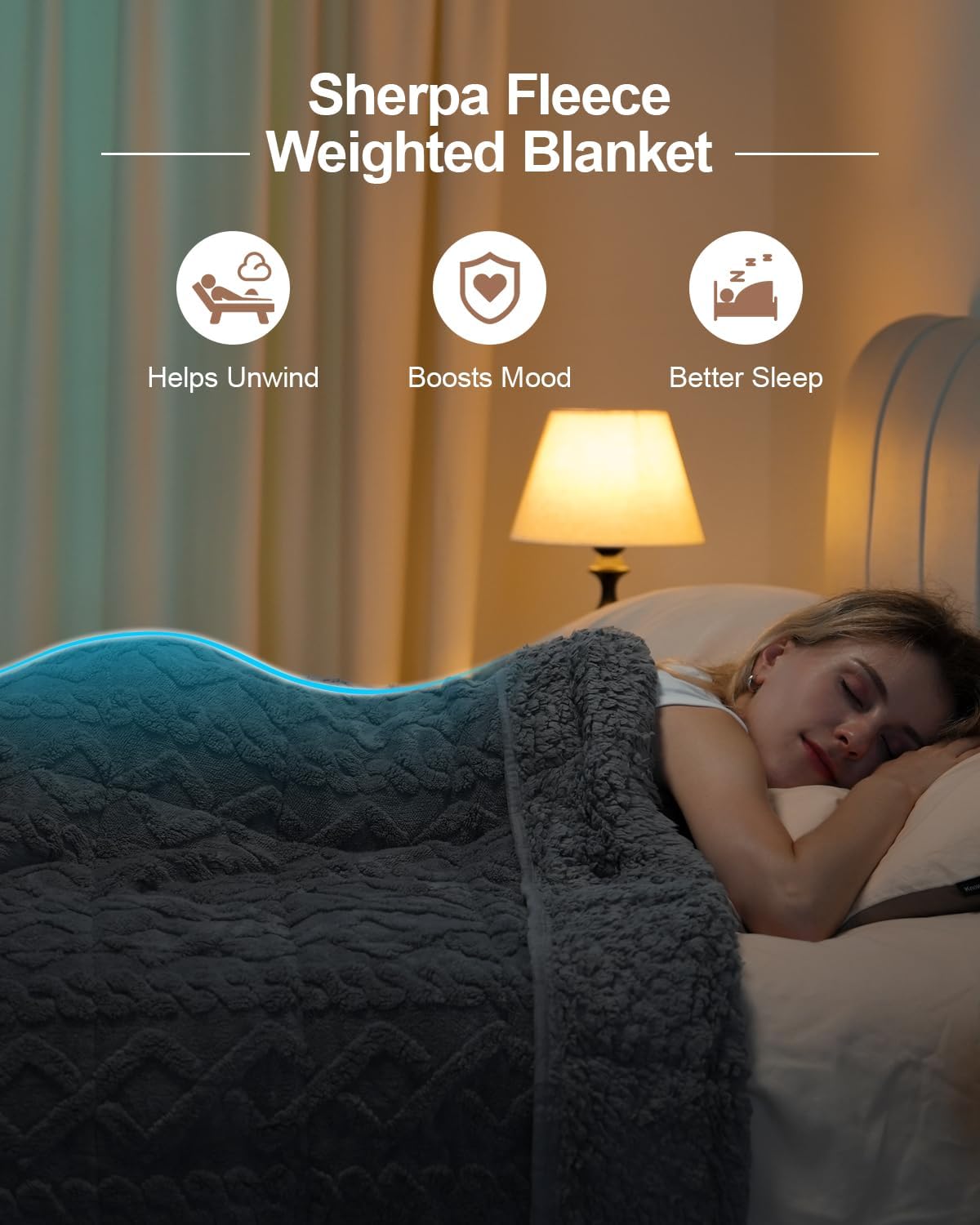 Gray Sherpa Weighted Blanket