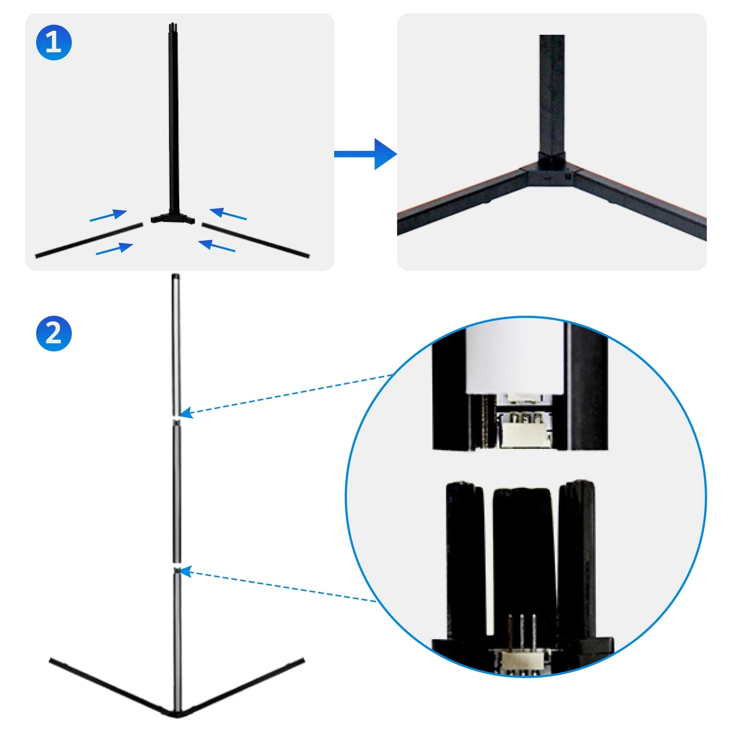 RGB LED Corner Floor Lamp