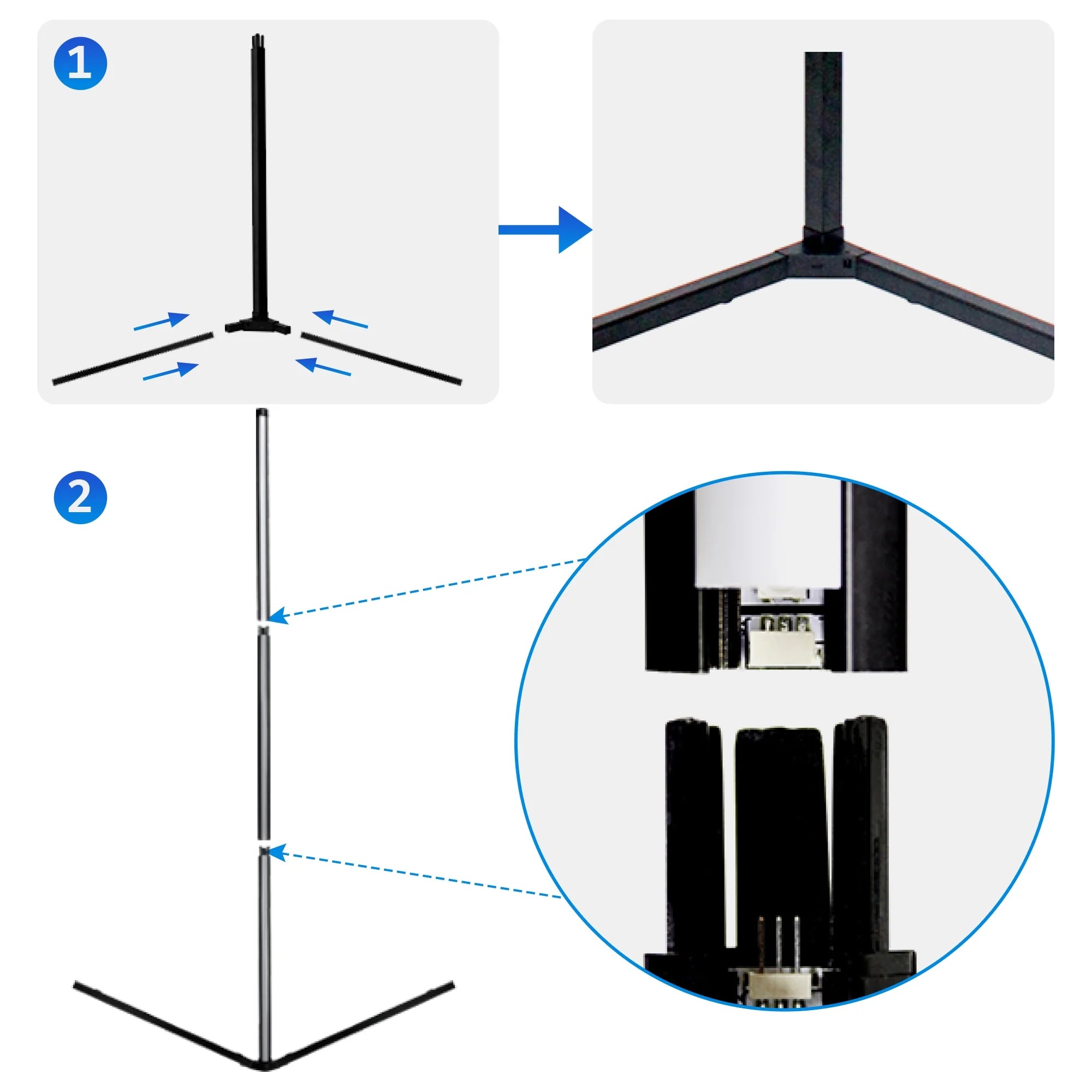 RGB LED Corner Floor Lamp