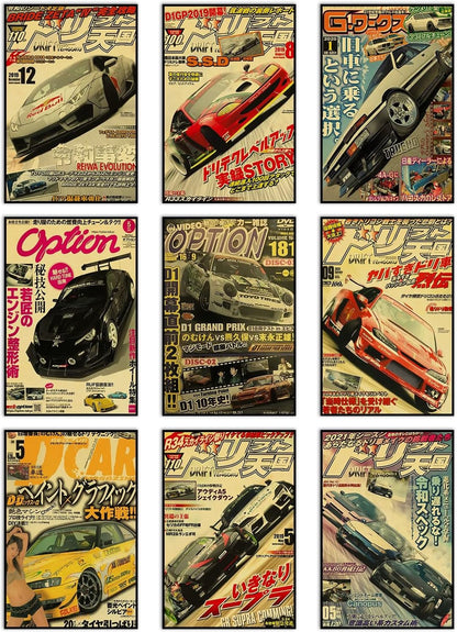 JDM racing car wall art