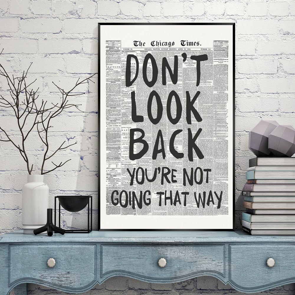 Vintage Newspaper Quote Poster