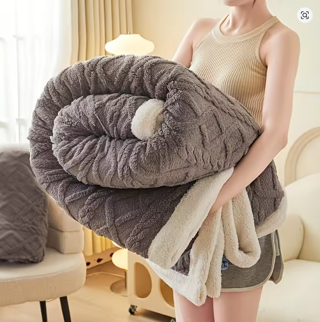 Gray Sherpa Weighted Blanket