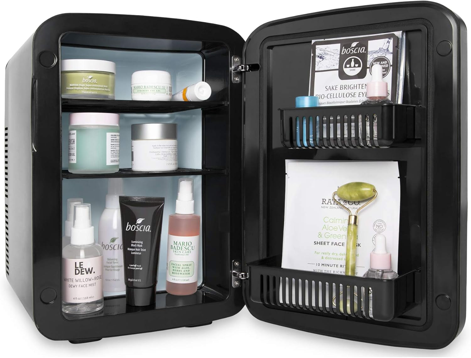 15L Mini Fridge with Magnetic Blackboard - Portable Small Refrigerator for Travel, Car &amp; Office, V15LE2BK