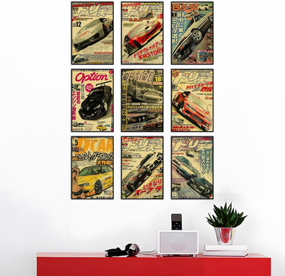 JDM racing car wall art