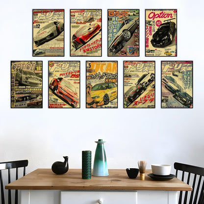 JDM racing car wall art