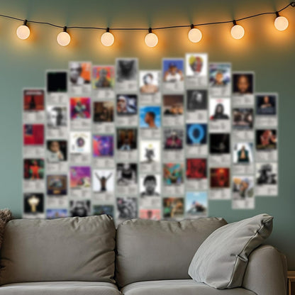 Rappers Album Cover Posters, Retro Rappers Music Posters Wall Collage Kit for Teen Bedroom Decor | 4"X 6", 50PCS Unframed